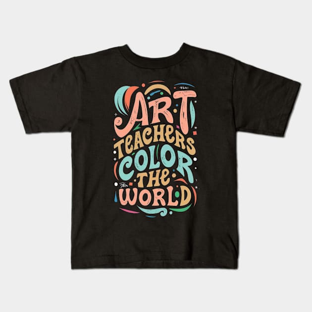 Art Teachers Retro Kids T-Shirt by Zachariya420